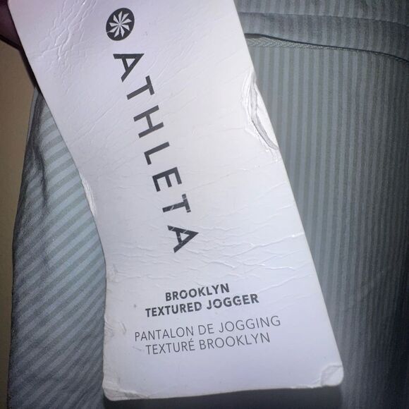 Athleta Brooklyn Lined Textured Jogger Pants Striped Size 2 NWTs - Picture 8 of 10